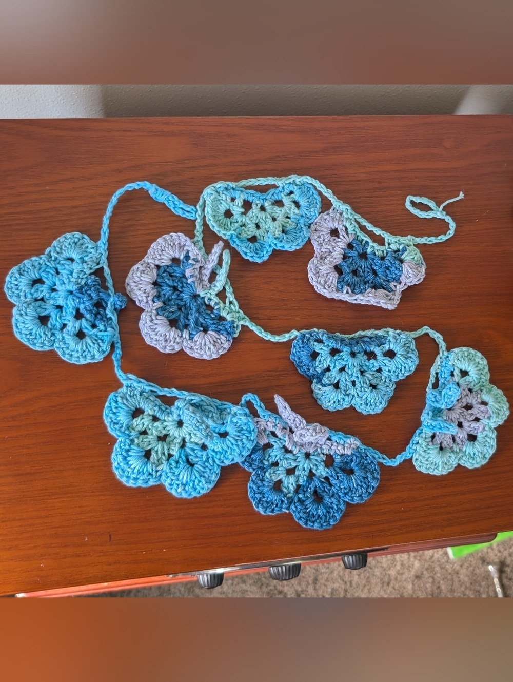 Crochet Blue Hombre Butterfly Swag/Bunting
